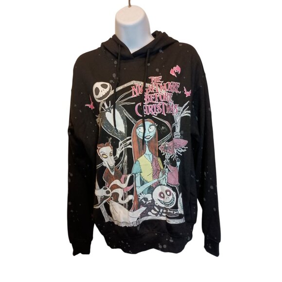 Disney Tops - Disney Tim Burton's The Nightmare Before Christmas Hoodie Sweatshirt Women's Sz.